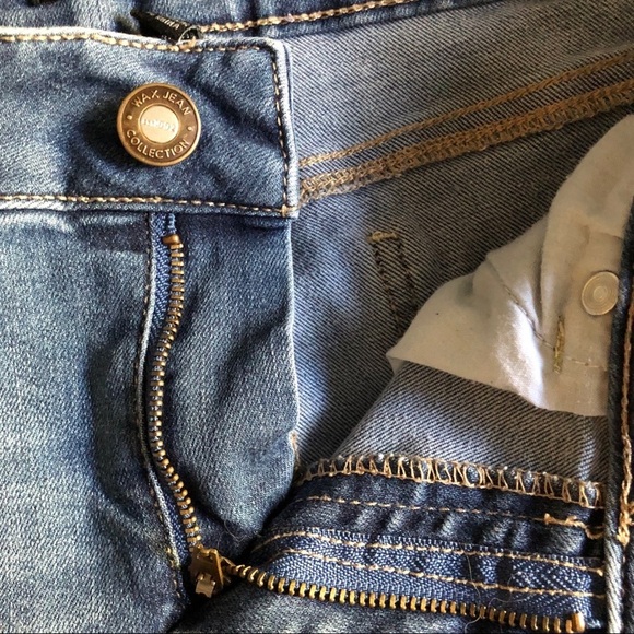 🎄 Wax jeans medium wash size 9 skinny  distressed - Picture 11 of 14